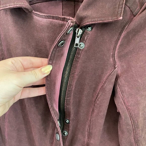 Anthropologie Marrakech Maroon Moto Jacket - Picture 5 of 10